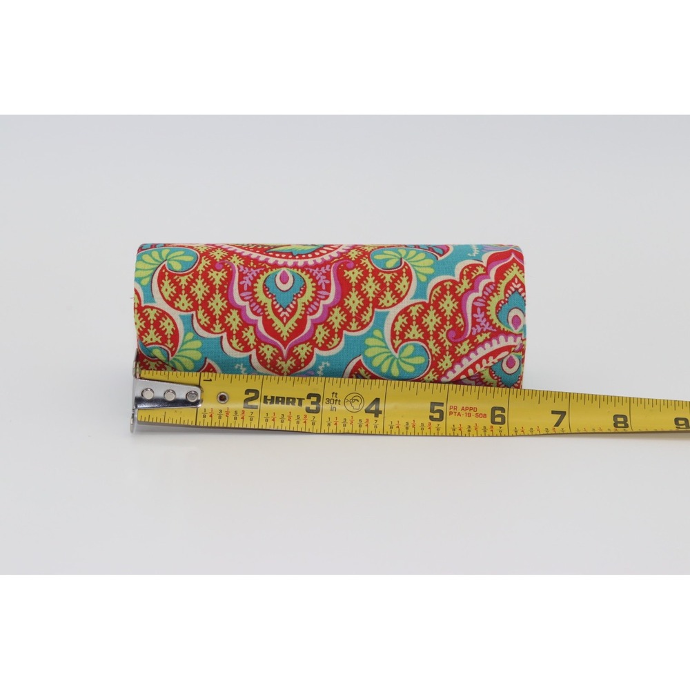 Vera Bradley Hard Shell Eyeglass Case Paisley Floral Pink Blue with Cloth - Picture 7 of 7
